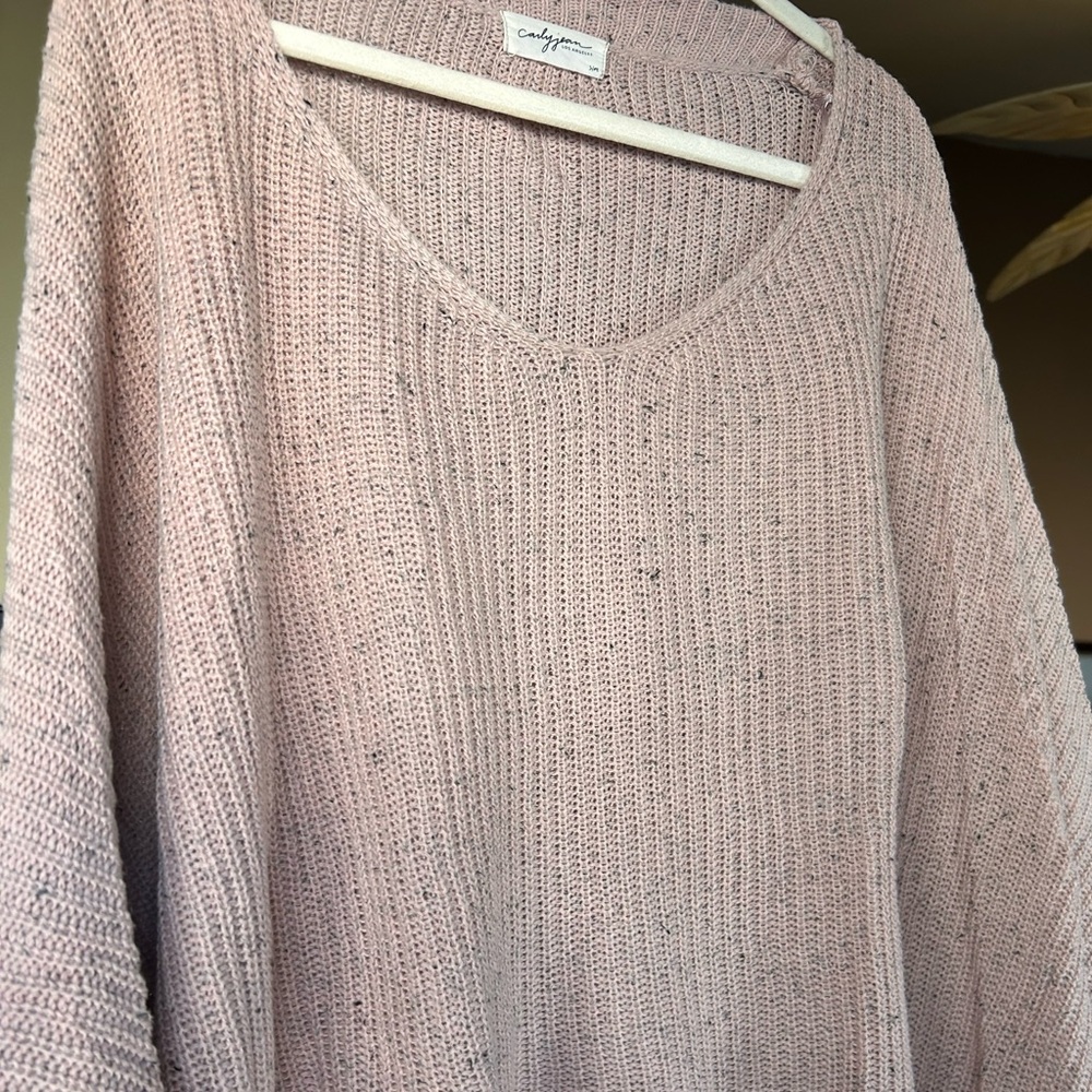 Carly Jean Rhea oversized sweater in s/m light pink color